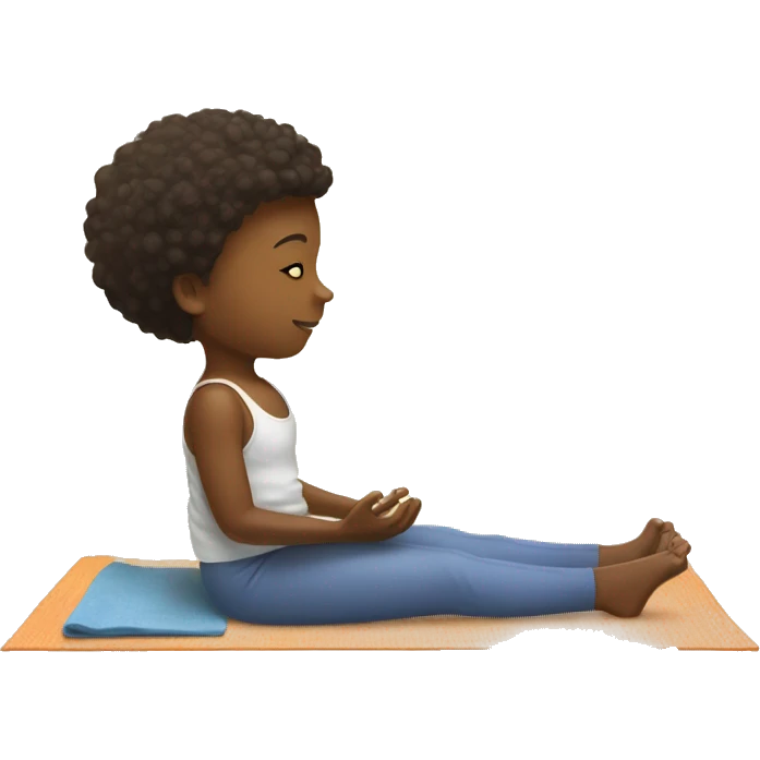 yoga kid laying down meditation emoji