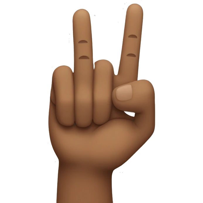 Holding up three fingers emoji