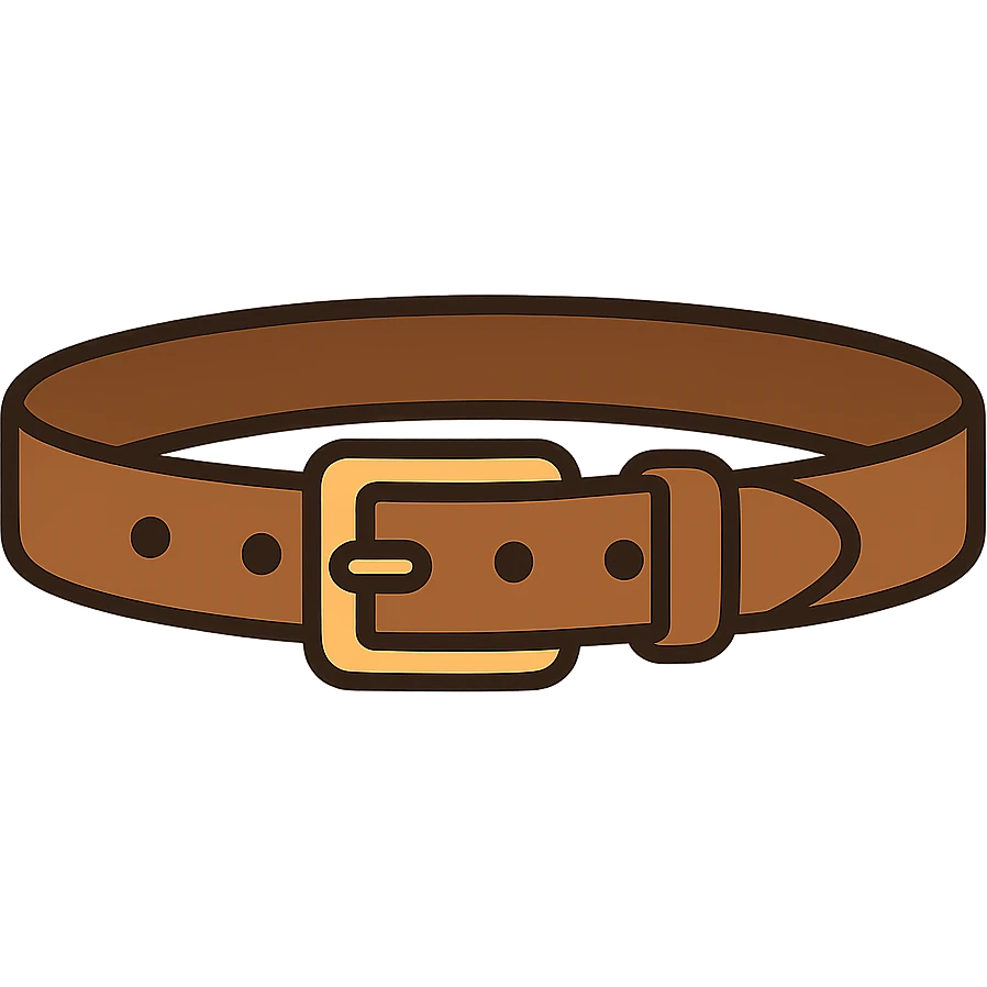 flat toon style belt emoji
