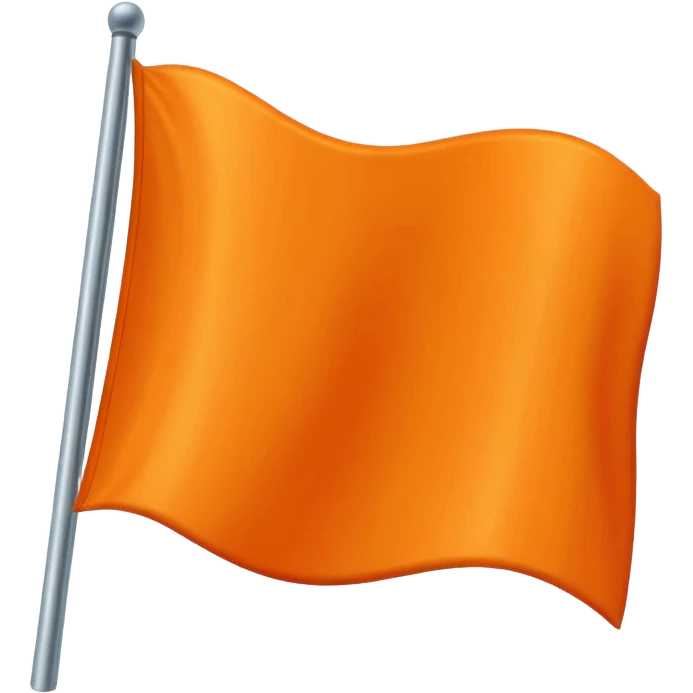 Solid Orange Color wavy flag emoji