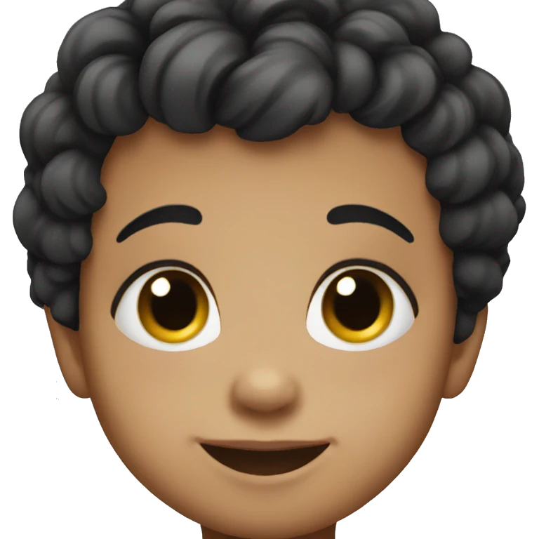 Baby smiling black hair  emoji