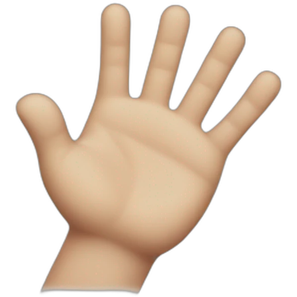 Mickey Mouse hand emoji