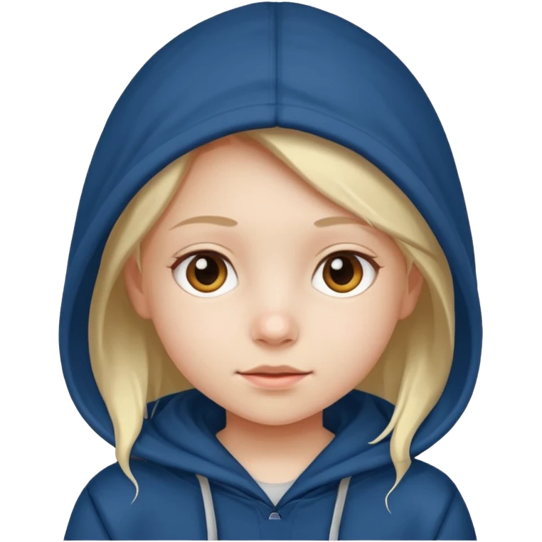 girl kid in hoodie emoji