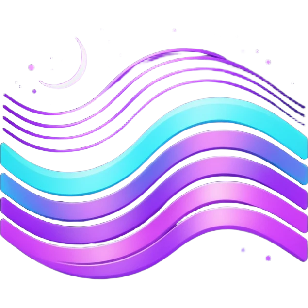 futuristic minimalistic icon, holographic wave symbolizing "Many voices. One purpose. One future", glowing purple and cyan lines, dark sci-fi background, no face, abstract unity design, 1:1 aspect ratio
 emoji
