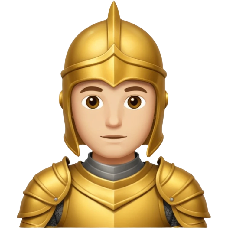 a knight in gold armor emoji