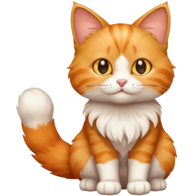 Cat with Fluffy Tails emoji