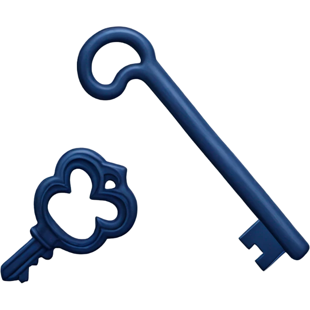 dark blue 
realistic 
key emoji