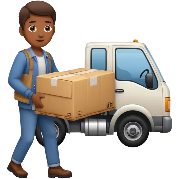 unloading a truck emoji