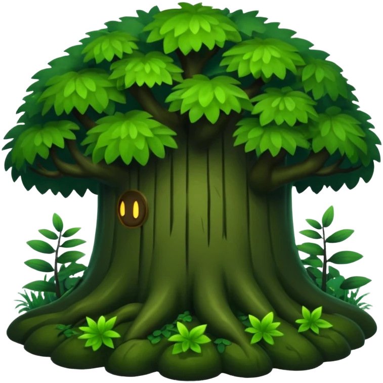 dark deep forest no background emoji