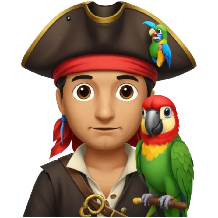pirate and parrot emoji