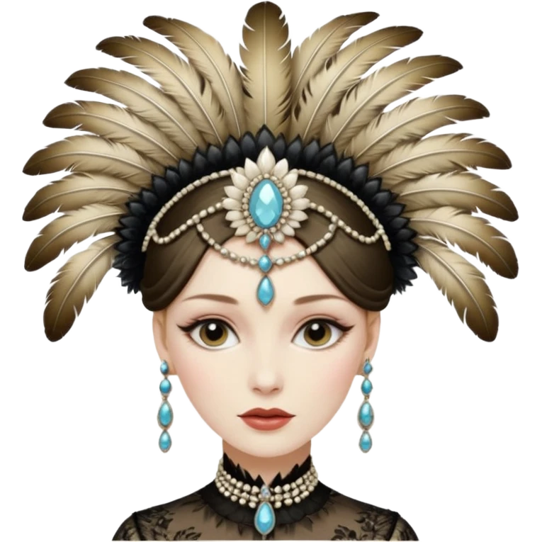 Old Style Fashion head emoji