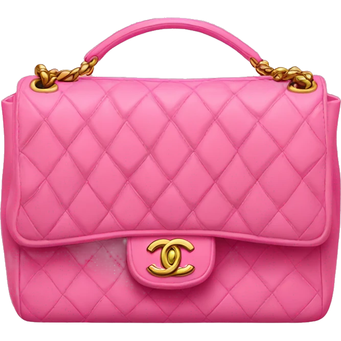 pink chanel bag  emoji