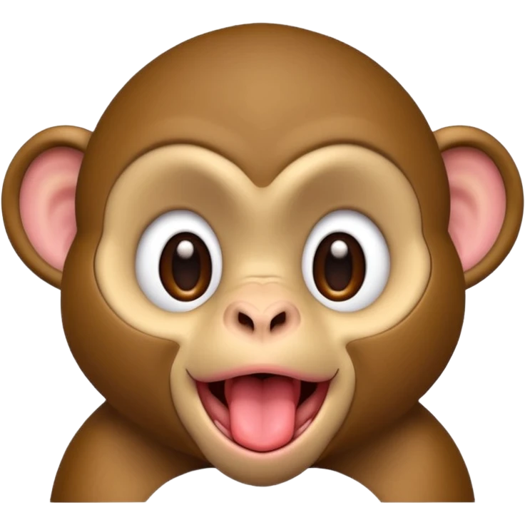cute monkey with tounge out emoji