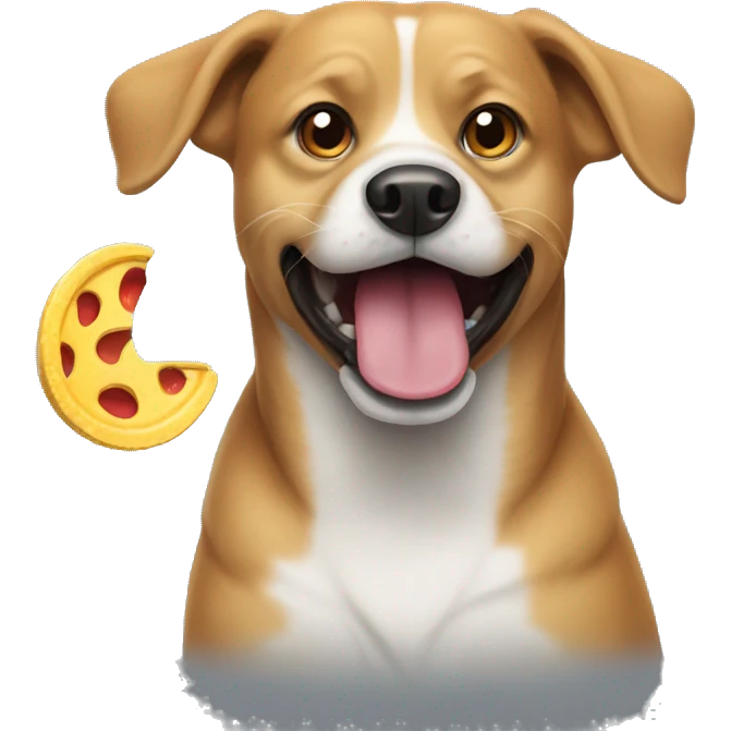 Dog with frisbee in mouth emoji