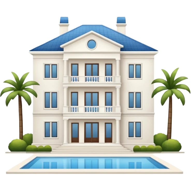 white 3 floor modern luxurious villa emoji
