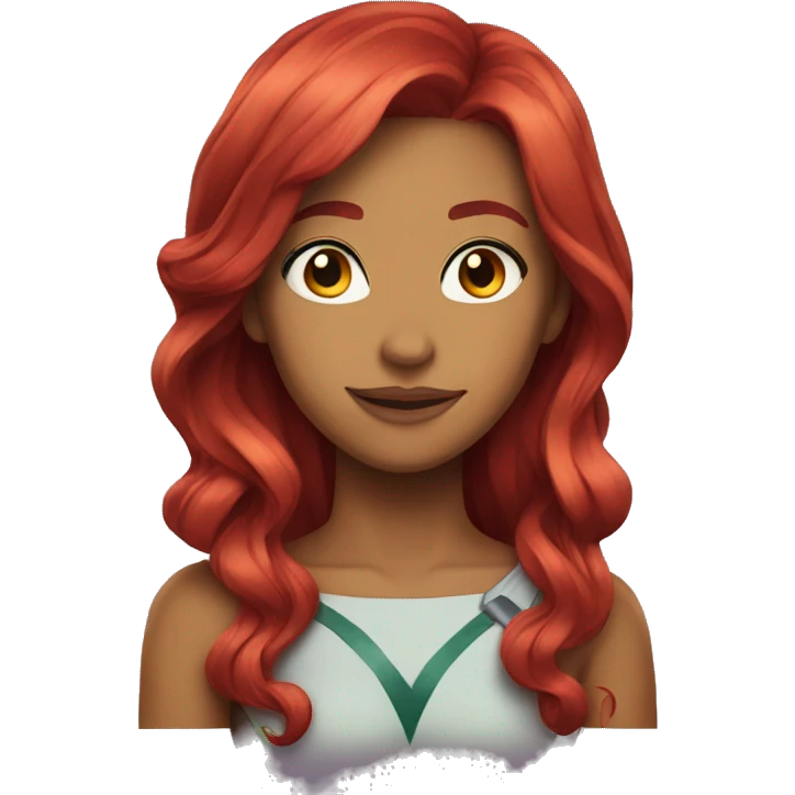 starfire dc red hair emoji