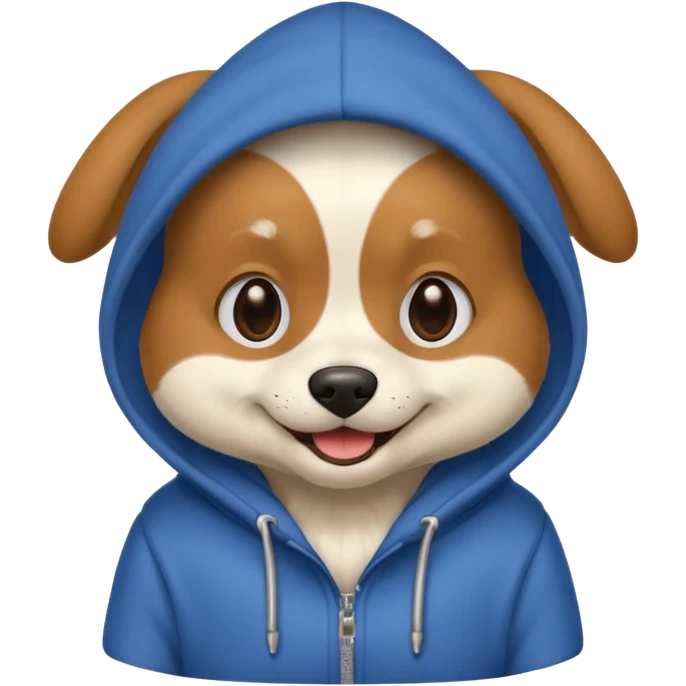 Dog wearing a hoodie emoji