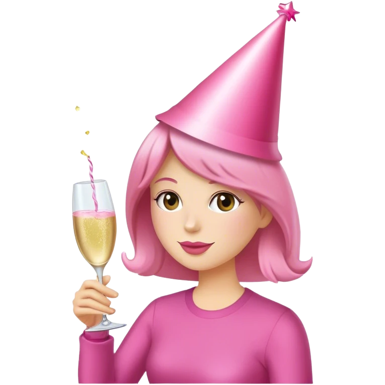 Pink champagne  emoji