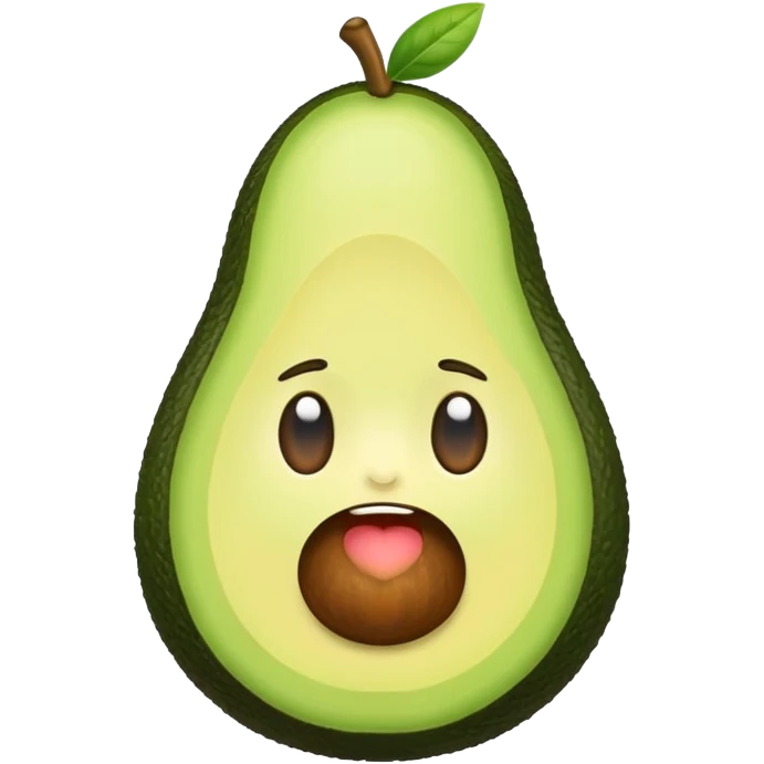 Glass cute avicado emoji