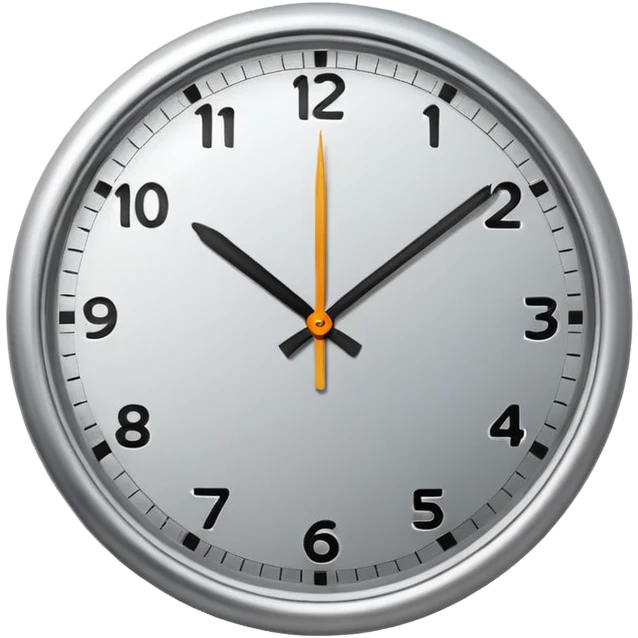simple silver clock emoji