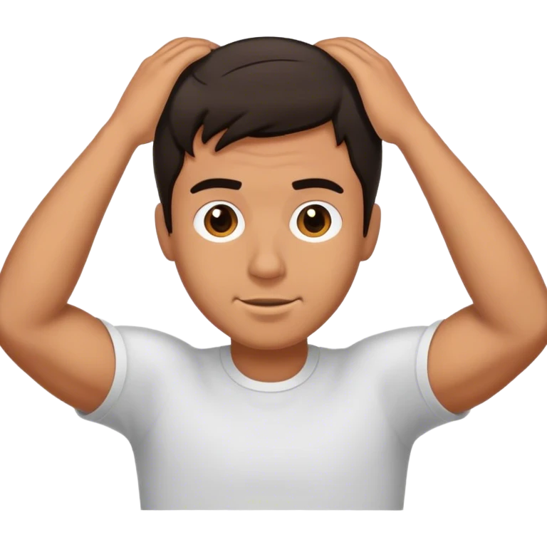 man gelling his hair emoji