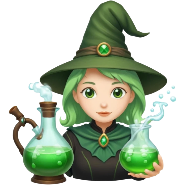 green witch cooking potion emoji