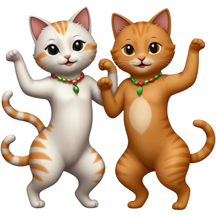 Cats couple salsa dancing  emoji