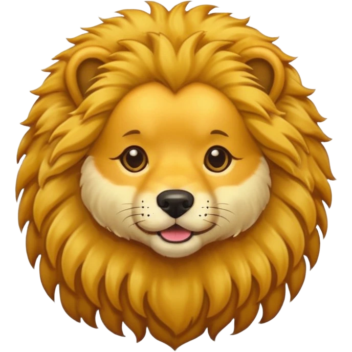 dog with lion fur emoji