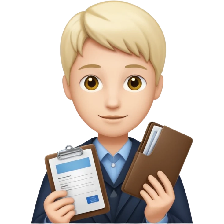 front documents and personal license emoji