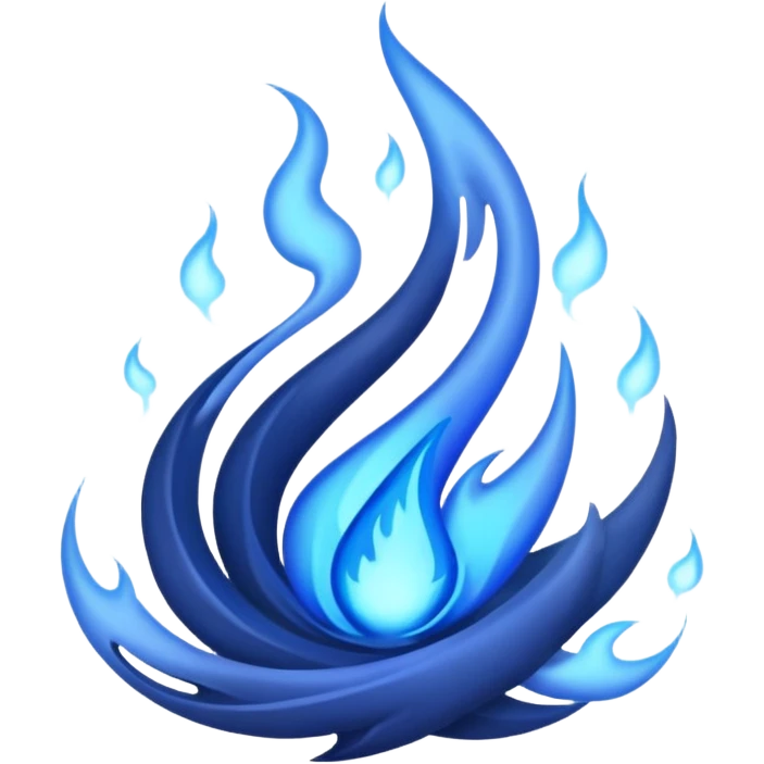 Wicked blue flames emoji