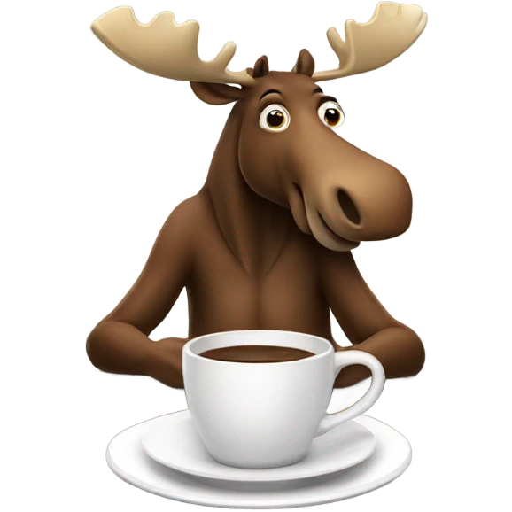 Moose drinking coffee  emoji