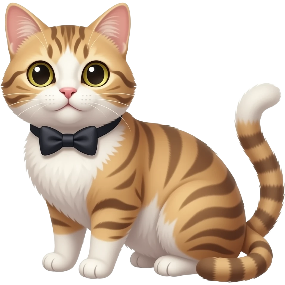 Кошка с бантиком emoji