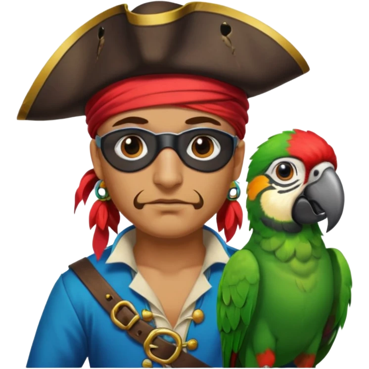 pirate and parrot emoji