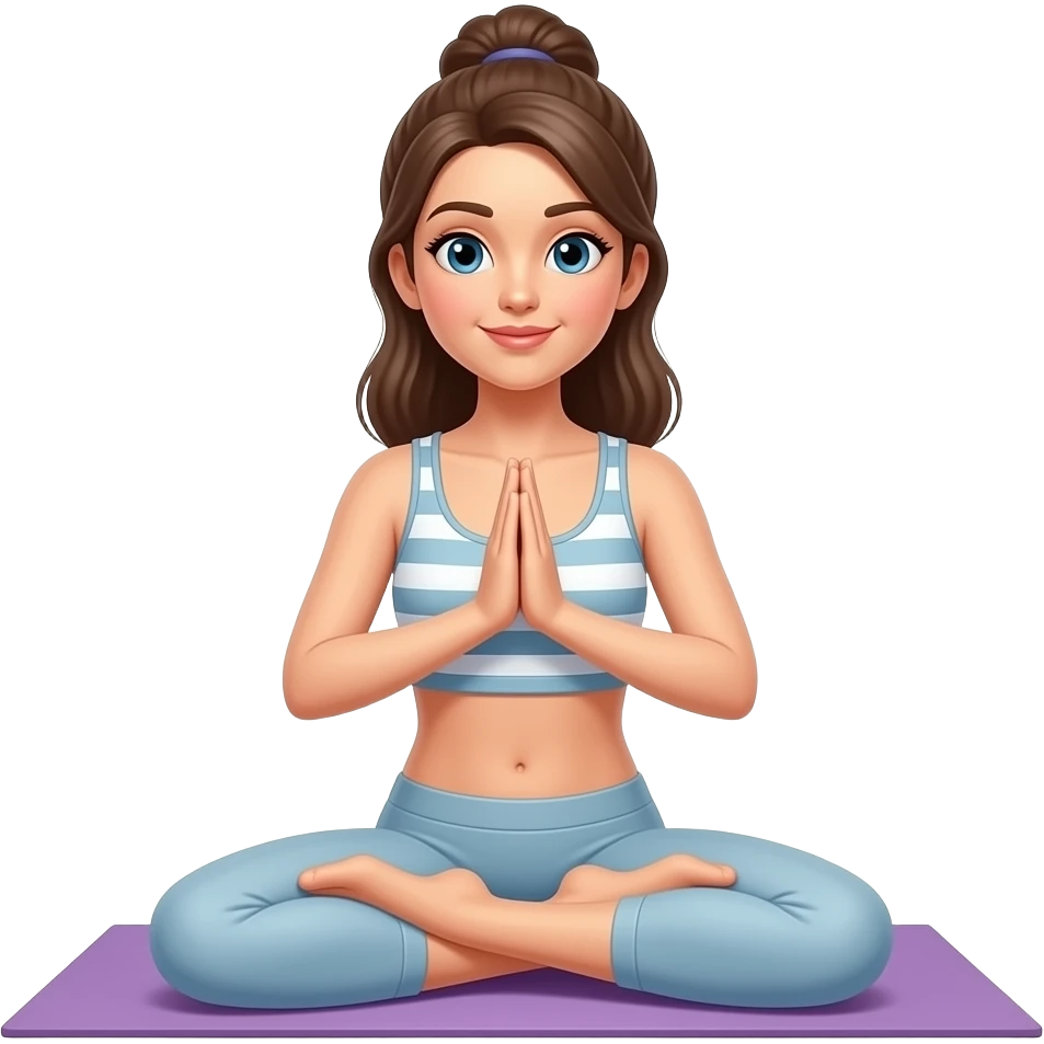 Mulher fazendo Yoga  so q pelada emoji