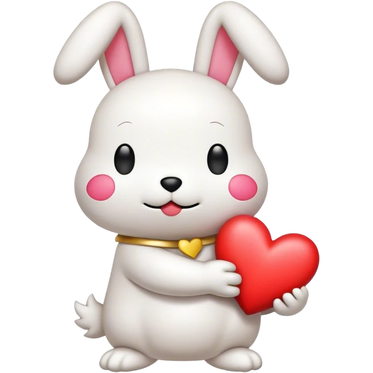 Pochacco hold a heart emoji  emoji