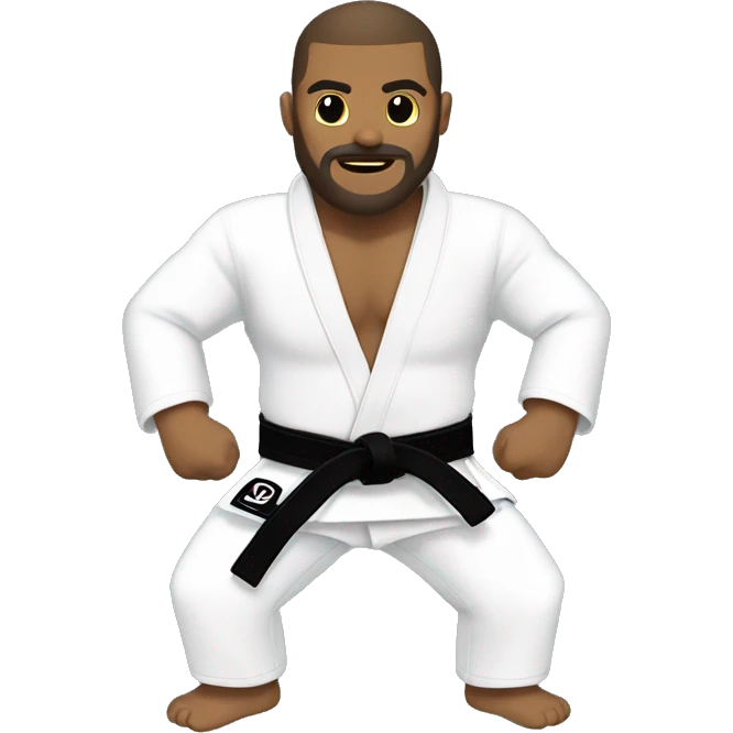 Jiu Jitsu Black Belt Tied Superlock Style emoji