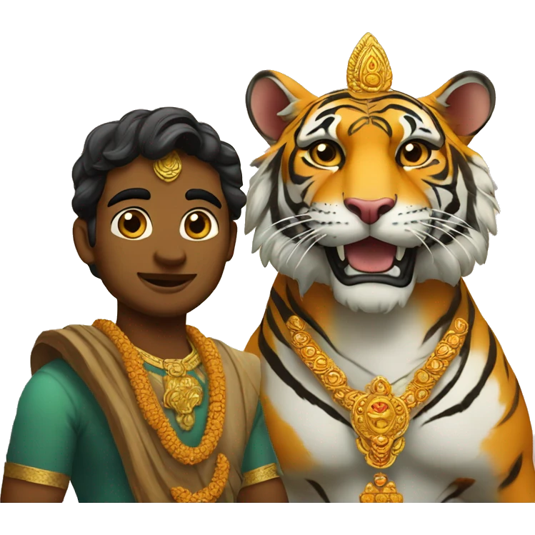  murugan with tiger  emoji