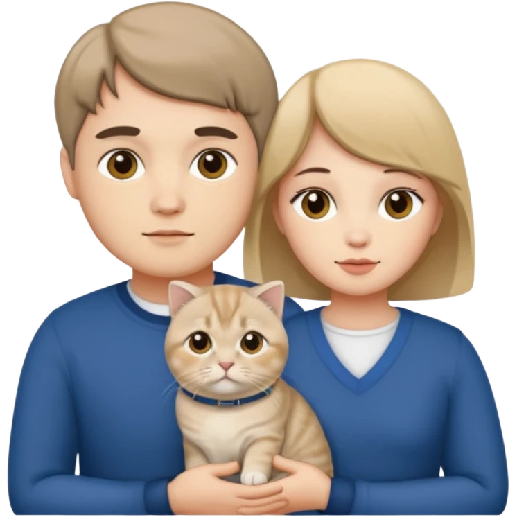 Couple with scottish fold  emoji