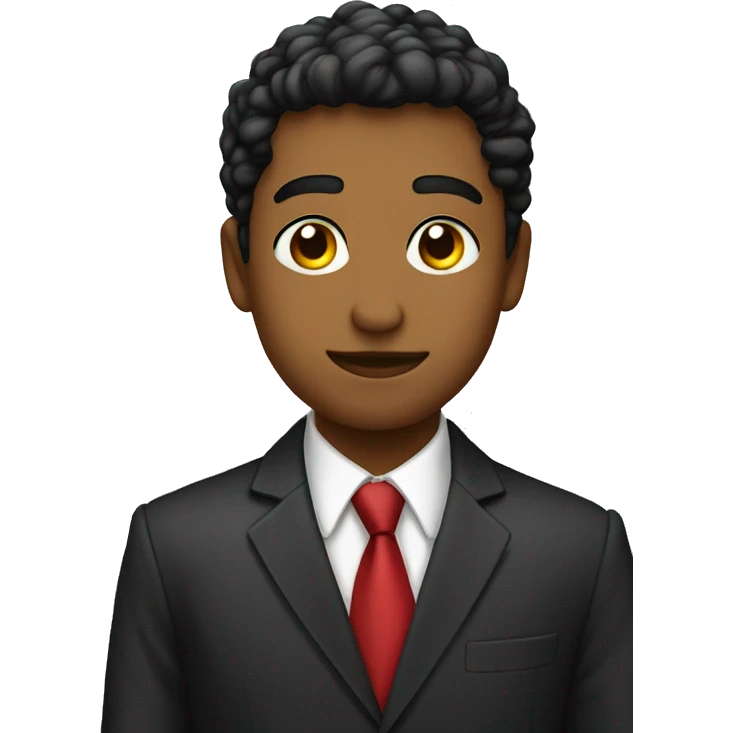 joven con anteojos y traje emoji
