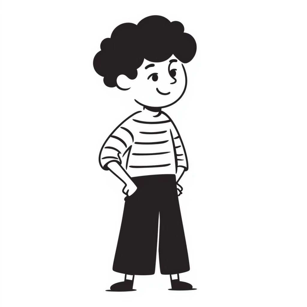 boy standing still emoji