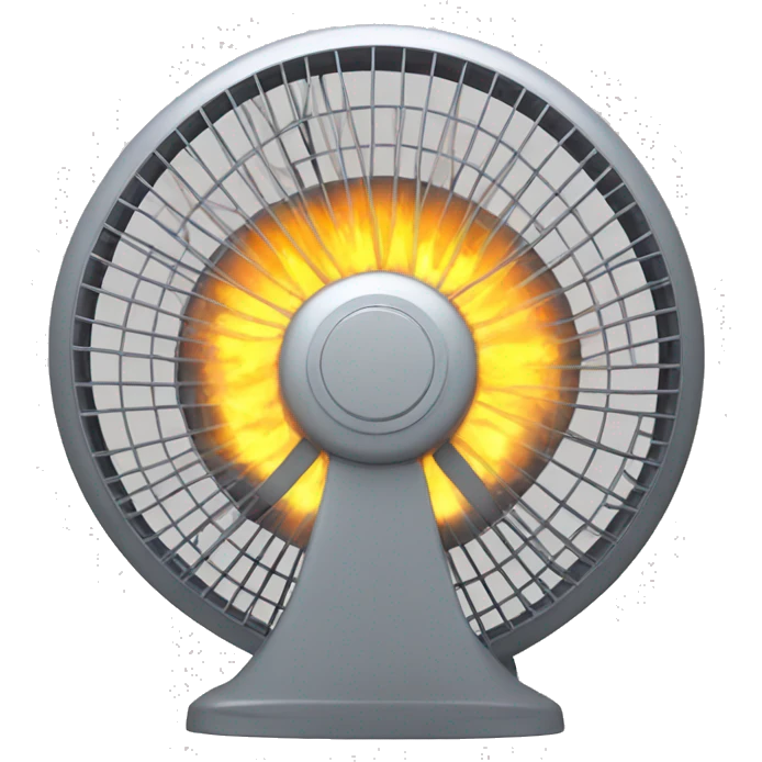 Ventilateur en feu emoji