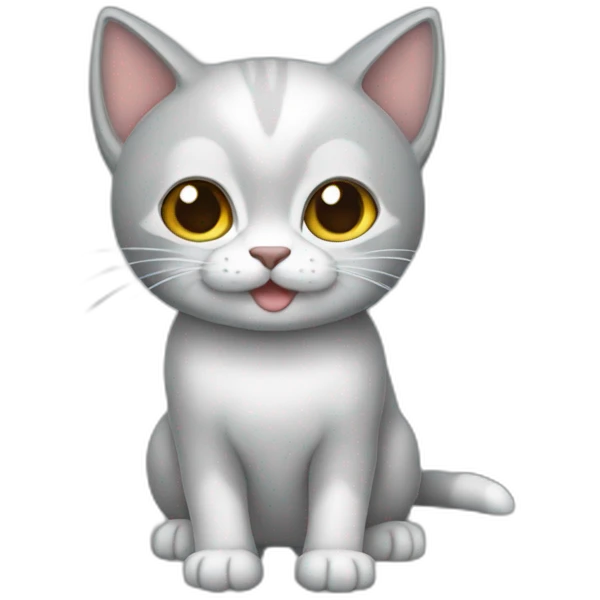 Gato de prata emoji