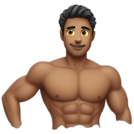 Posh-muscle-boy-bathtub emoji