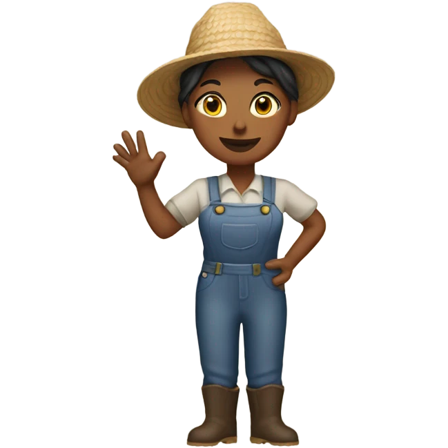 Woman farmer tipping hand emoji