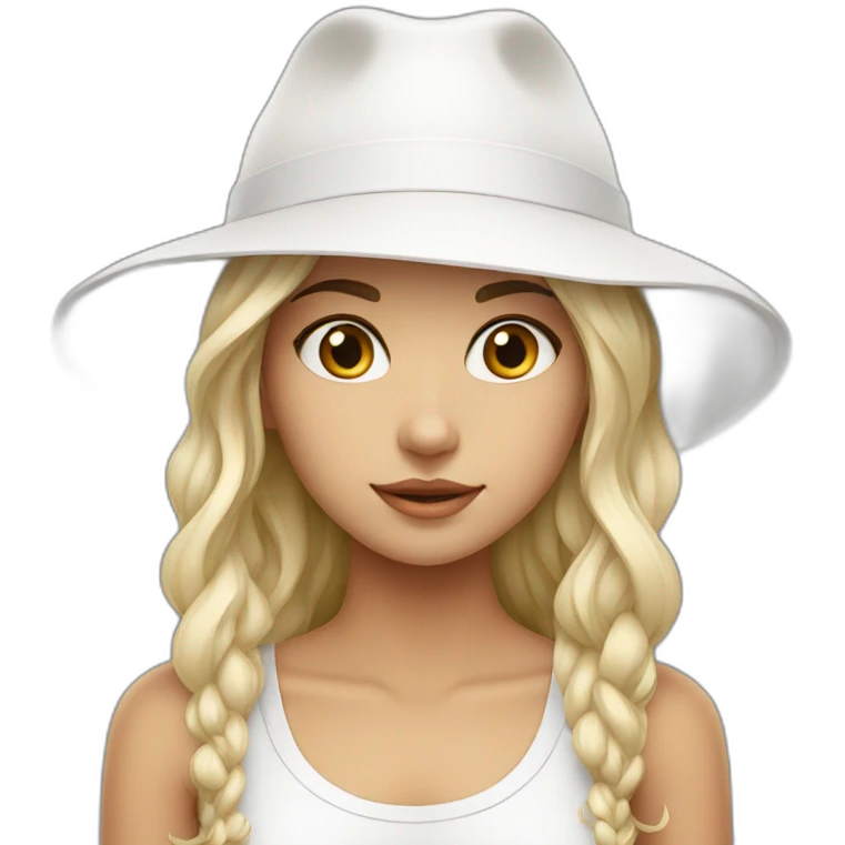 girl-wearing-white-hat emoji