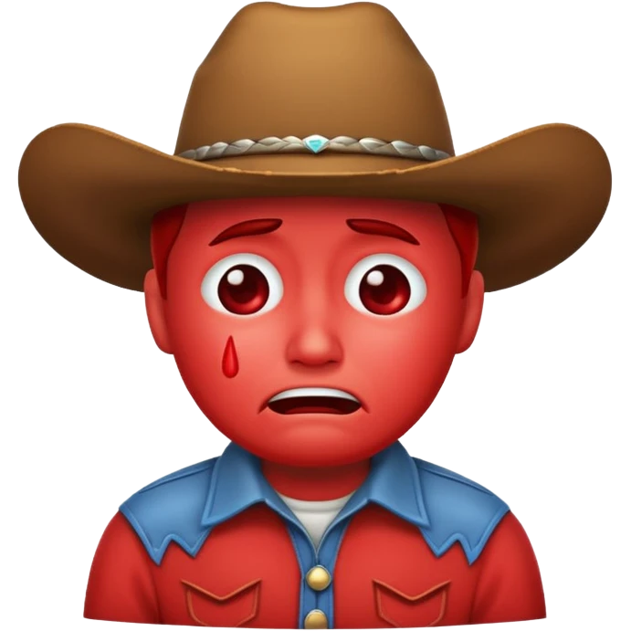 Cowboy emoji crying  emoji