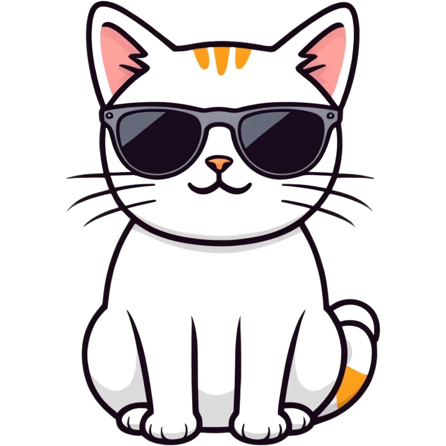 Cat with sunglasses emoji