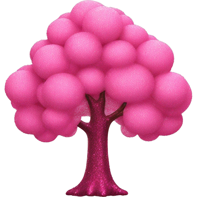 Pink Glitter Tree emoji