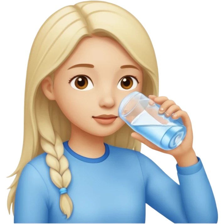 Girl drinking water  emoji