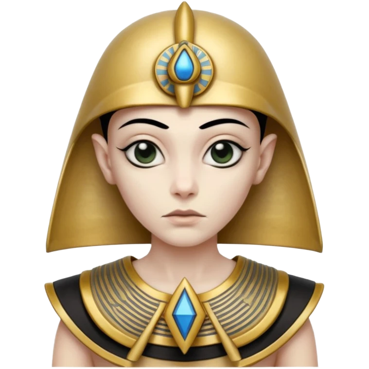 alien, wearing egypt nazi custome, half body emoji